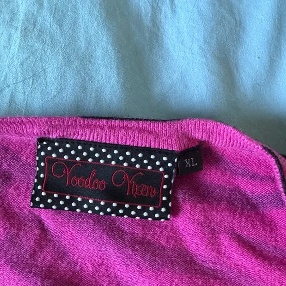 Voodoo Vixen Pink Knit Cardigan - Picture 2 of 2